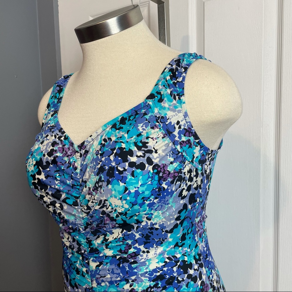 90s Ruched Floral Swimsuit